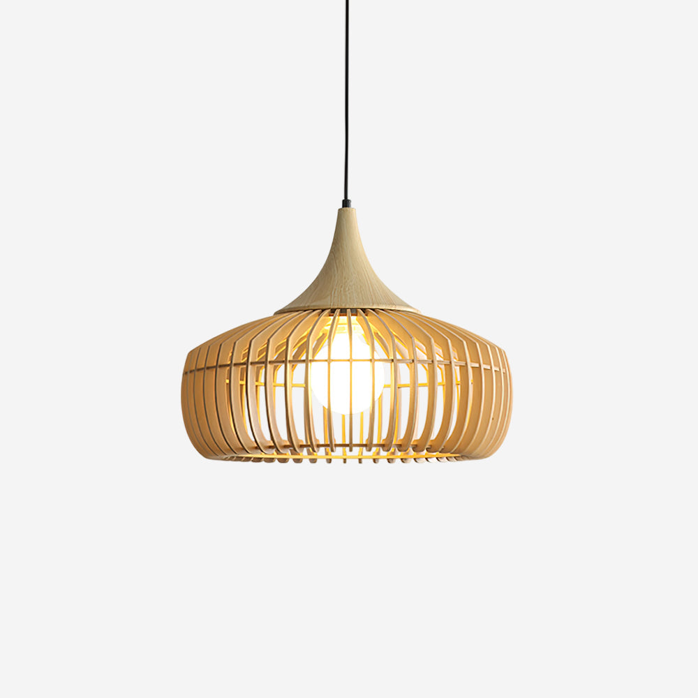 Natural Bamboo Rattan Pendant Light with Adjustable Height | Stylish Hanging Lights for Kitchen Island Decor 1