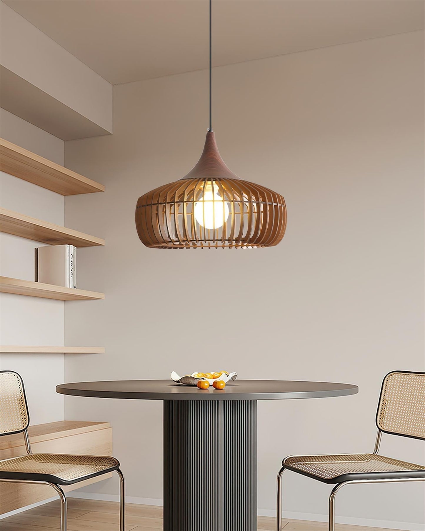 Natural Bamboo Rattan Pendant Light with Adjustable Height | Stylish Hanging Lights for Kitchen Island Decor 2