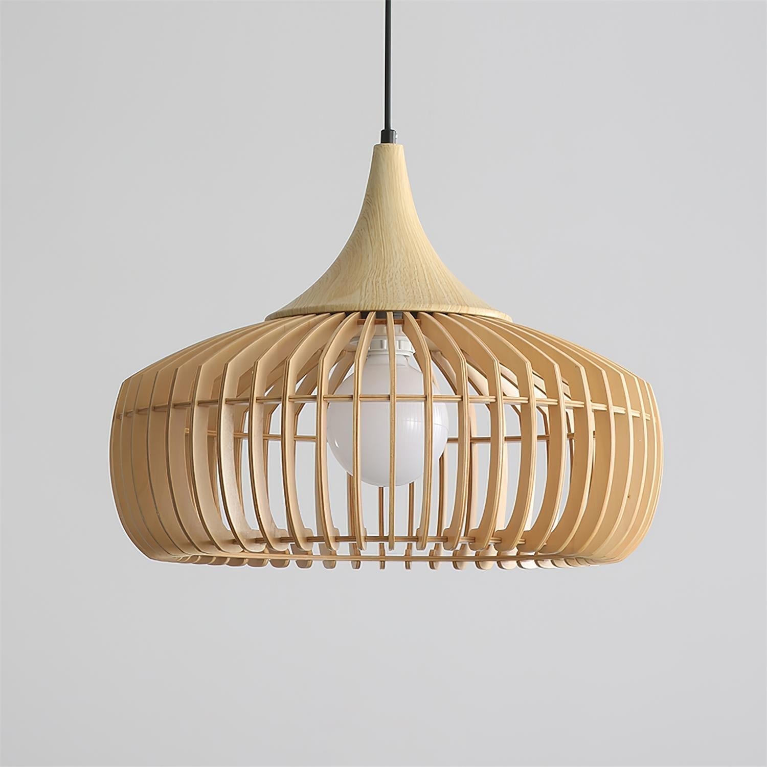 Natural Bamboo Rattan Pendant Light with Adjustable Height | Stylish Hanging Lights for Kitchen Island Decor 4