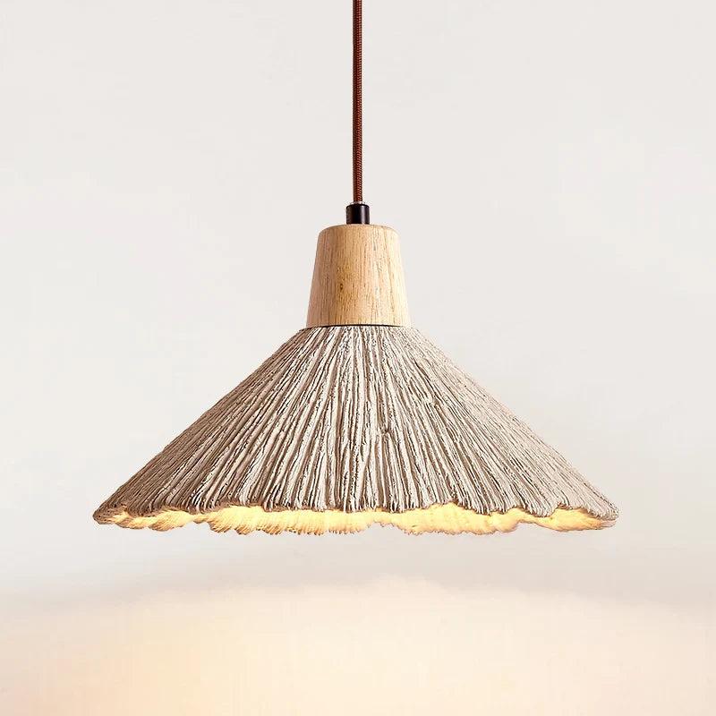 Natural Glow | Pendant Light with Textured Shade & Adjustable Height | Stylish Kitchen Pendant Lighting for Warm Ambiance 7