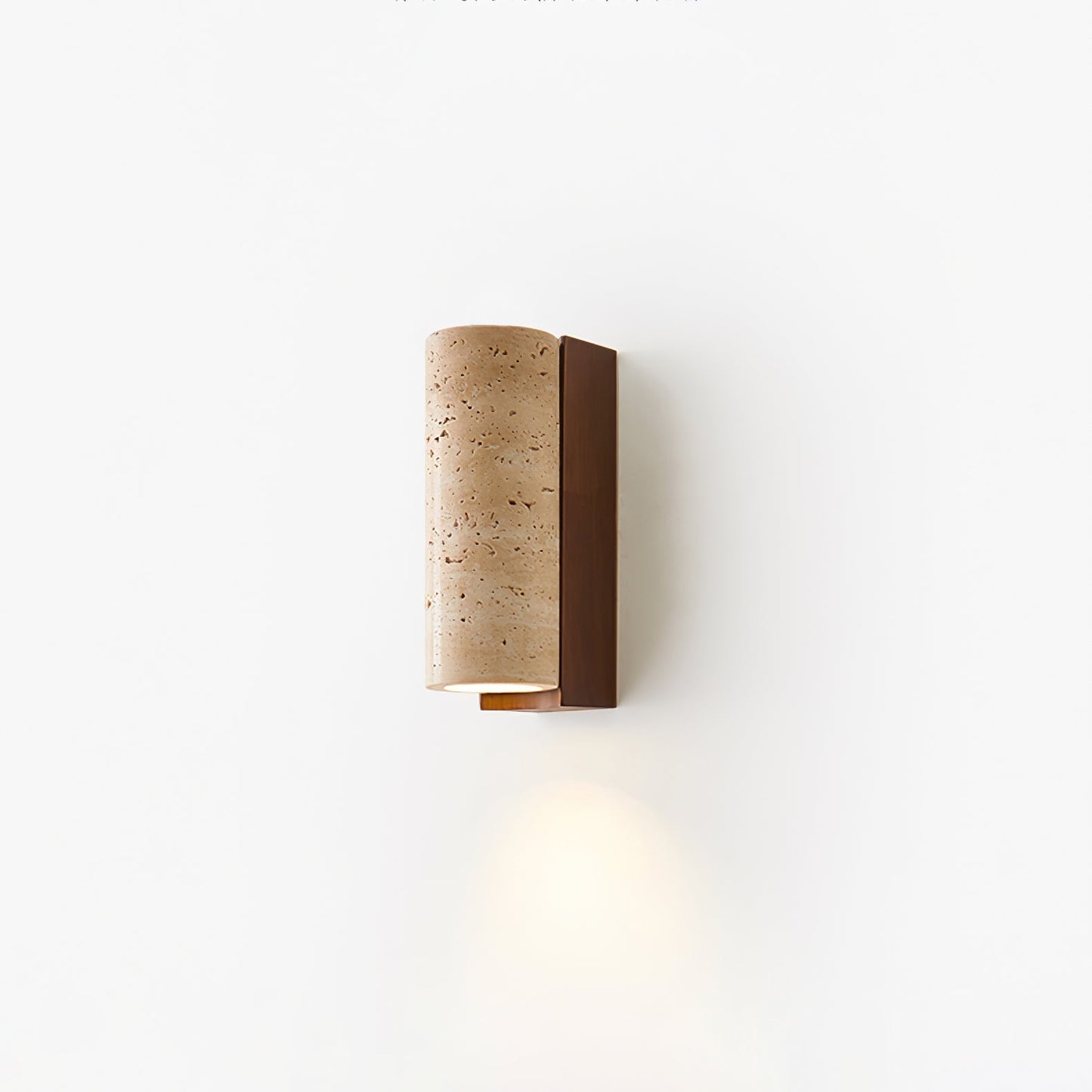 Natural Travertine Wall Lamp with Warm Wood Accents | Elegant Wall Lights for Serene Bedroom and Hallway Lighting 6