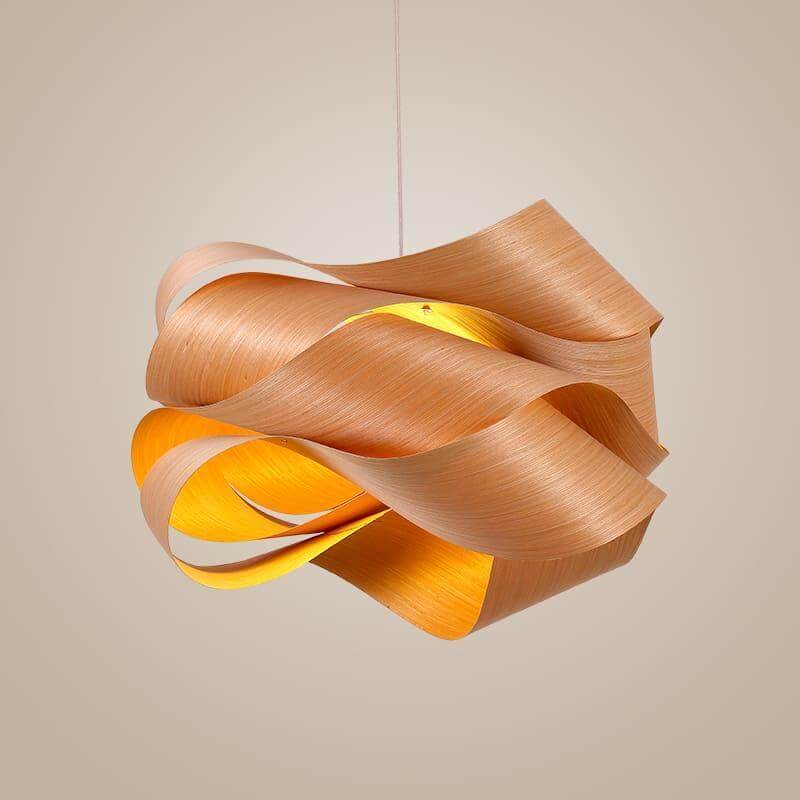 Natural Wood Dome Pendant Light Fixture with Soft Glow | Elegant Kitchen Pendant Lighting for Warm Ambiance 6