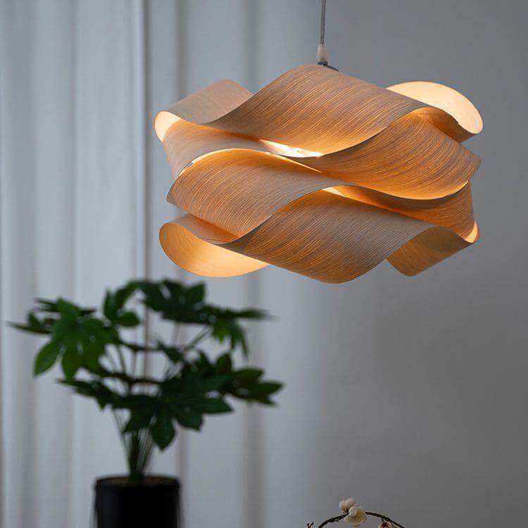 Natural Wood Dome Pendant Light Fixture with Soft Glow | Elegant Kitchen Pendant Lighting for Warm Ambiance 7