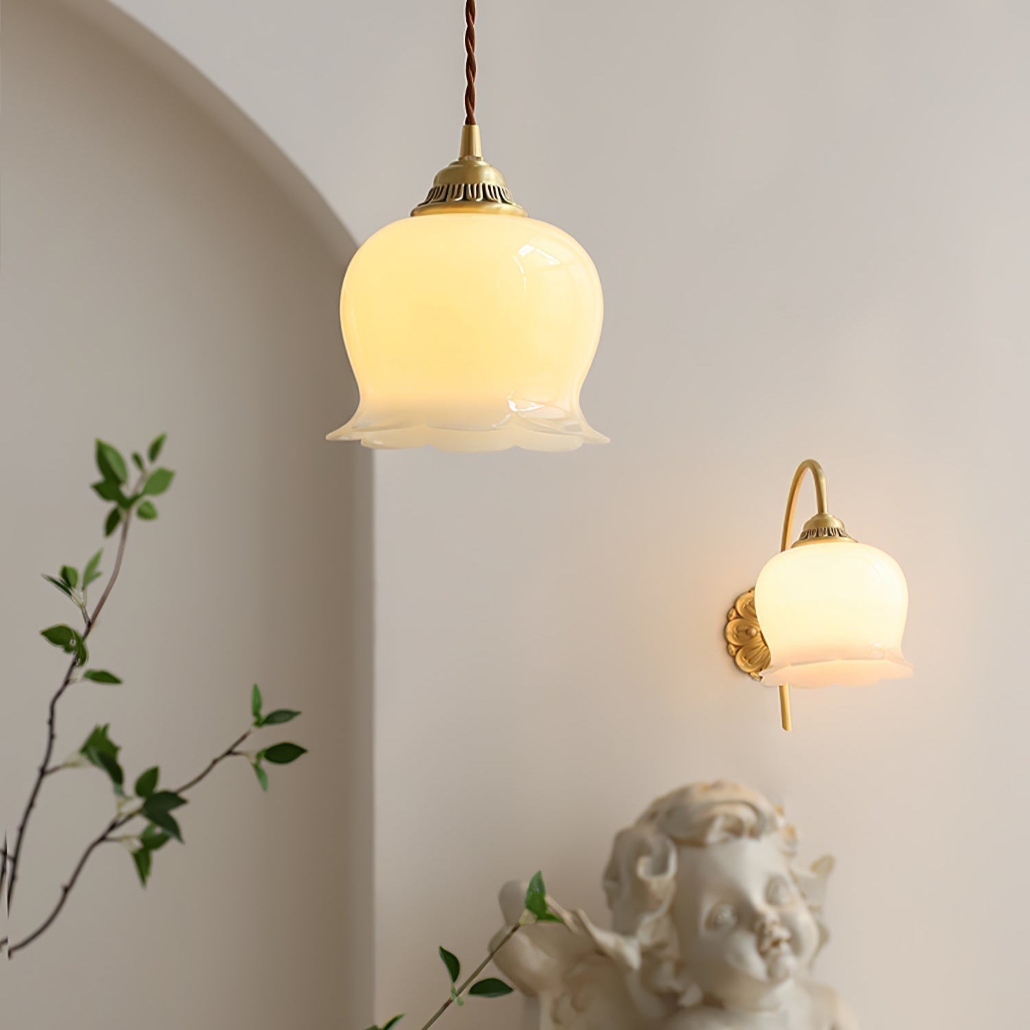 Nature's Glow | Pendant Lamp with Adjustable Height & Floral Design | Elegant Lighting for Serene Ambiance 6