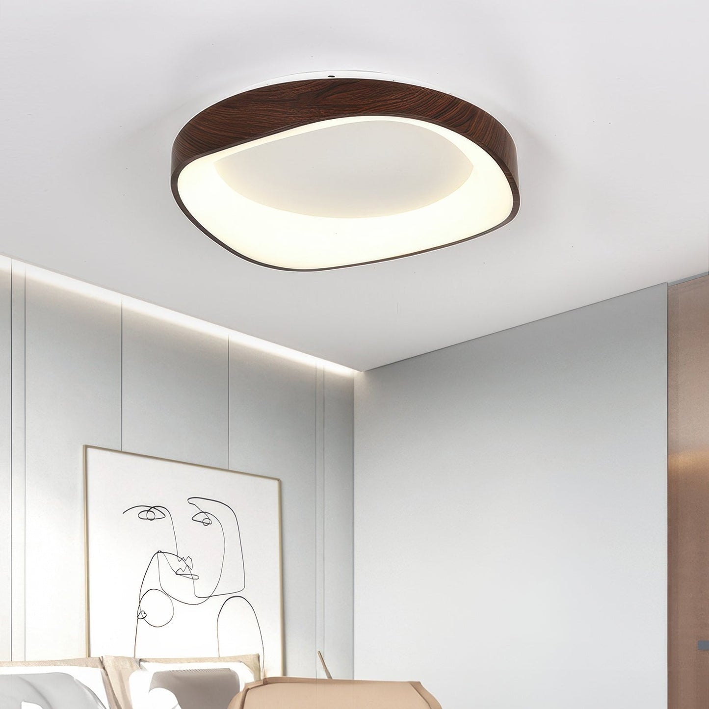 NordicWood | Elegant Minimalist Flush Mount Ceiling Light Fixture 1