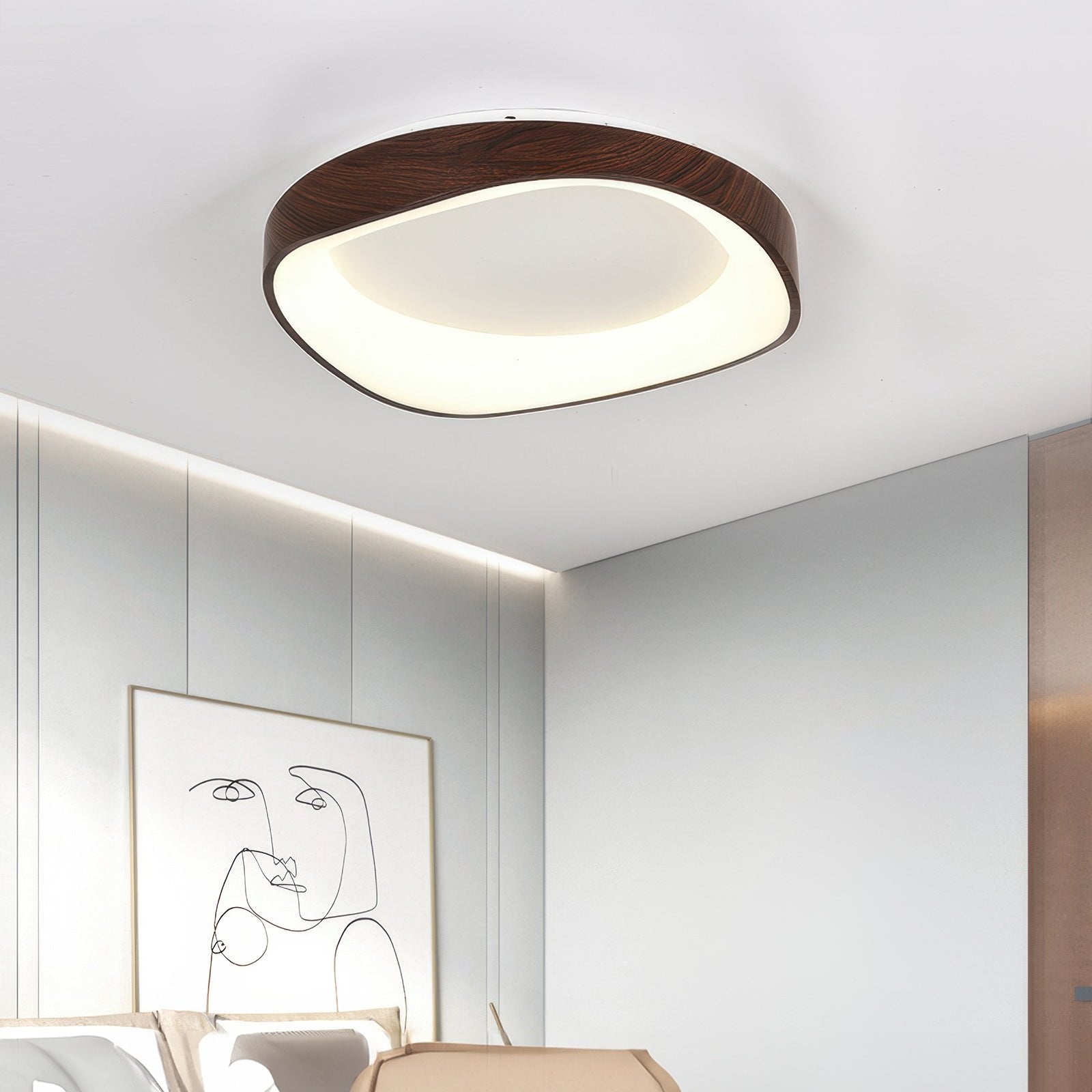 NordicWood | Elegant Minimalist Flush Mount Ceiling Light Fixture 1