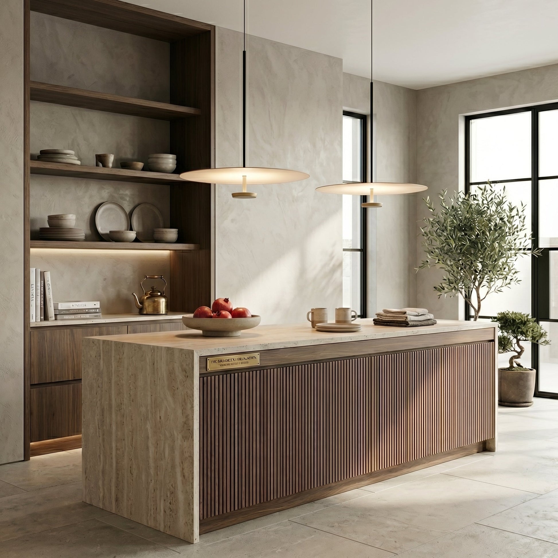 Nordic Collection | Black Pendant Light Fixture with Layered Disc Design | Soft Downward Illumination for Modern Spaces 2