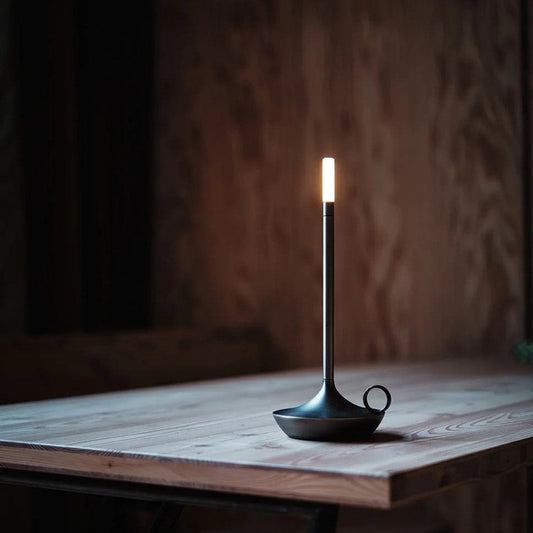 Nordic Collection | Dimmable Candlestick Light with Rechargeable Battery | Elegant Home Decor for Ambiance 0