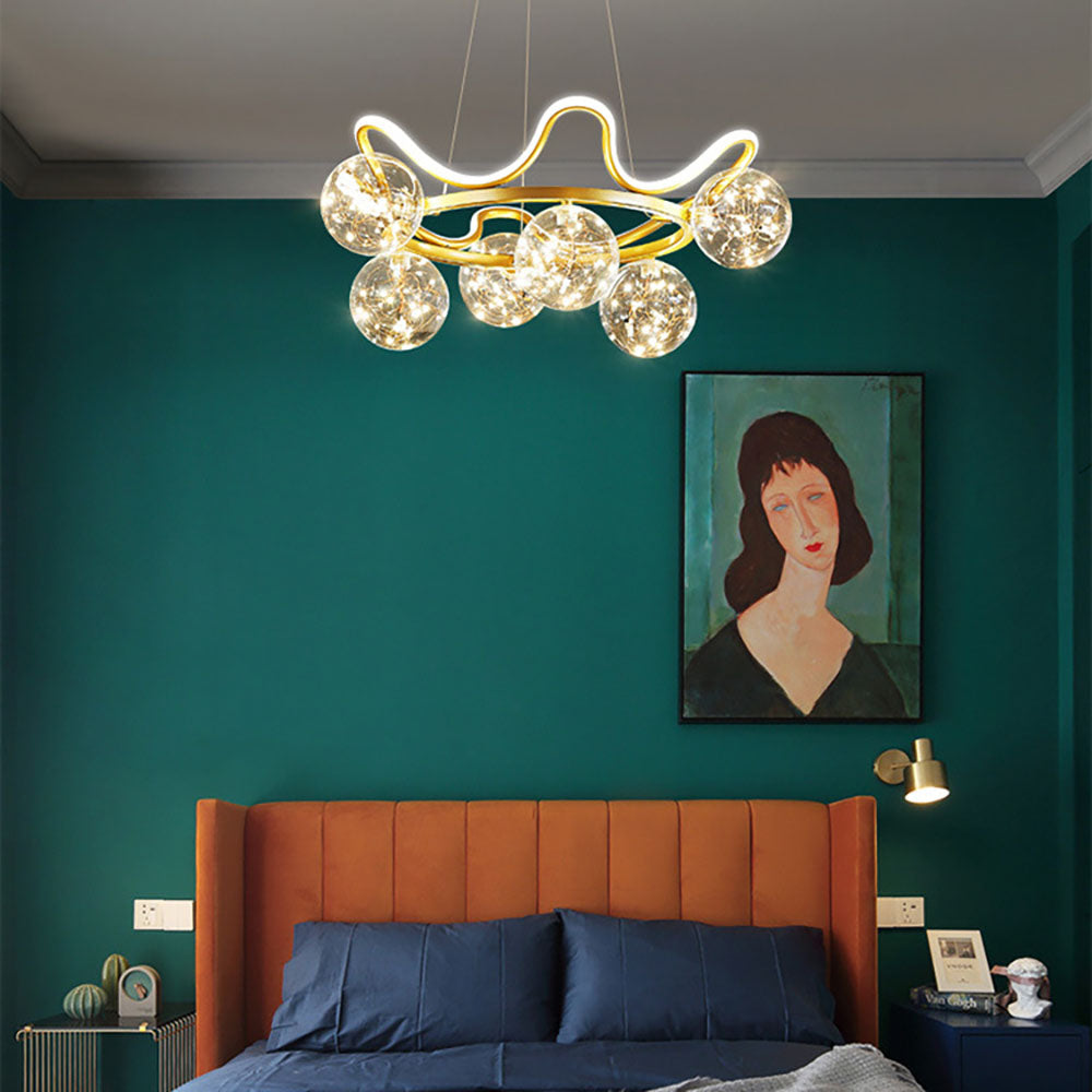 Nordic Creative Star Pendant Light | Metal & Acrylic Design for Elegant Kitchen Pendant Lighting 5