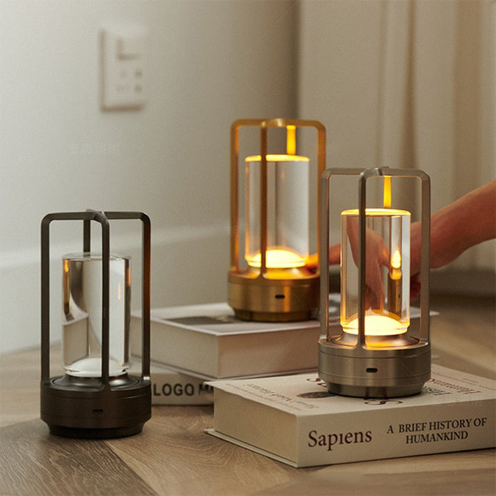 Nordic Crystal Table Lamp | USB Rechargeable & Dimmable | Elegant Lighting for Bedroom and Desk 1