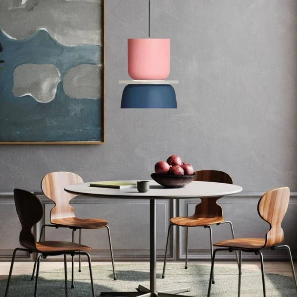 Nordic Pendant Light | Kitchen Pendant Lighting with Macaroon Shape | Durable Aluminum for Modern Decor 4