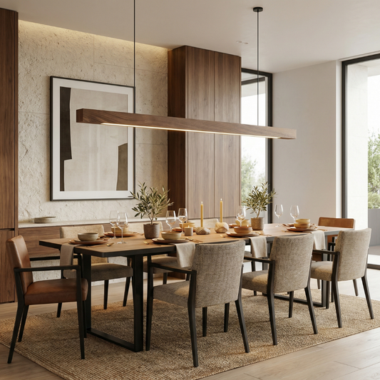 Nordic Pendant Light | Wooden Design with Adjustable Color Temperature | Modern Kitchen Pendant Lighting for Versatile Illumination 0