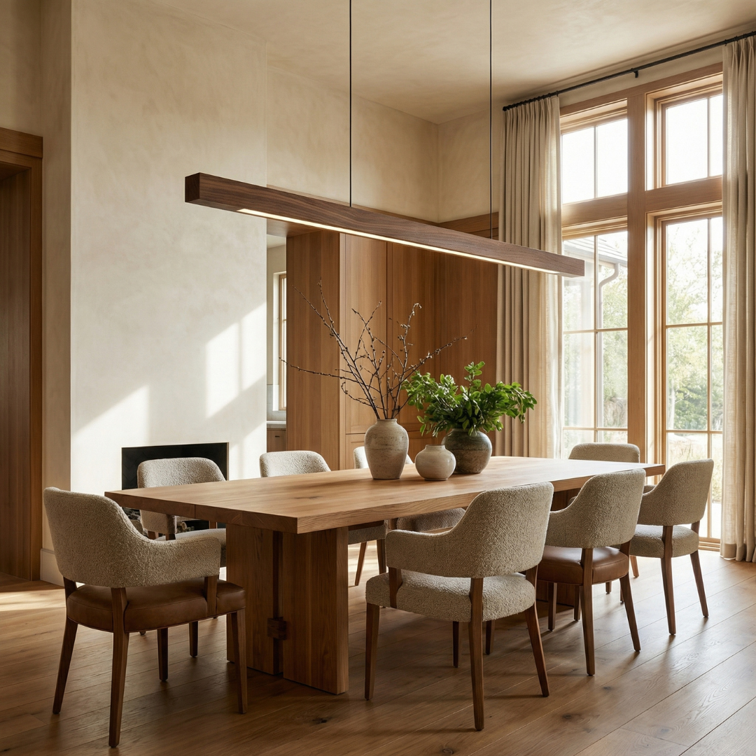 Nordic Pendant Light | Wooden Design with Adjustable Color Temperature | Modern Kitchen Pendant Lighting for Versatile Illumination 2