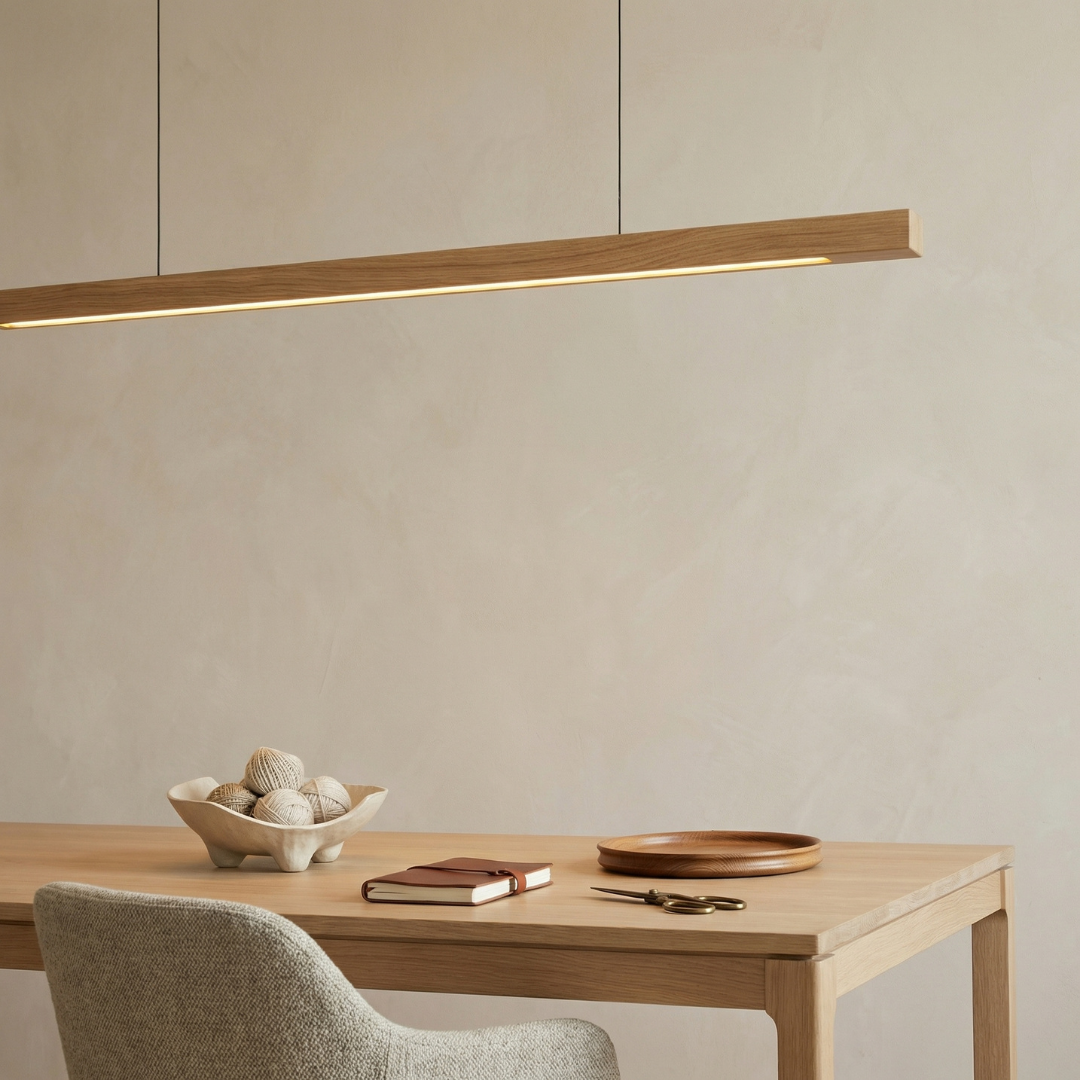Nordic Pendant Light | Wooden Design with Adjustable Color Temperature | Modern Kitchen Pendant Lighting for Versatile Illumination 5