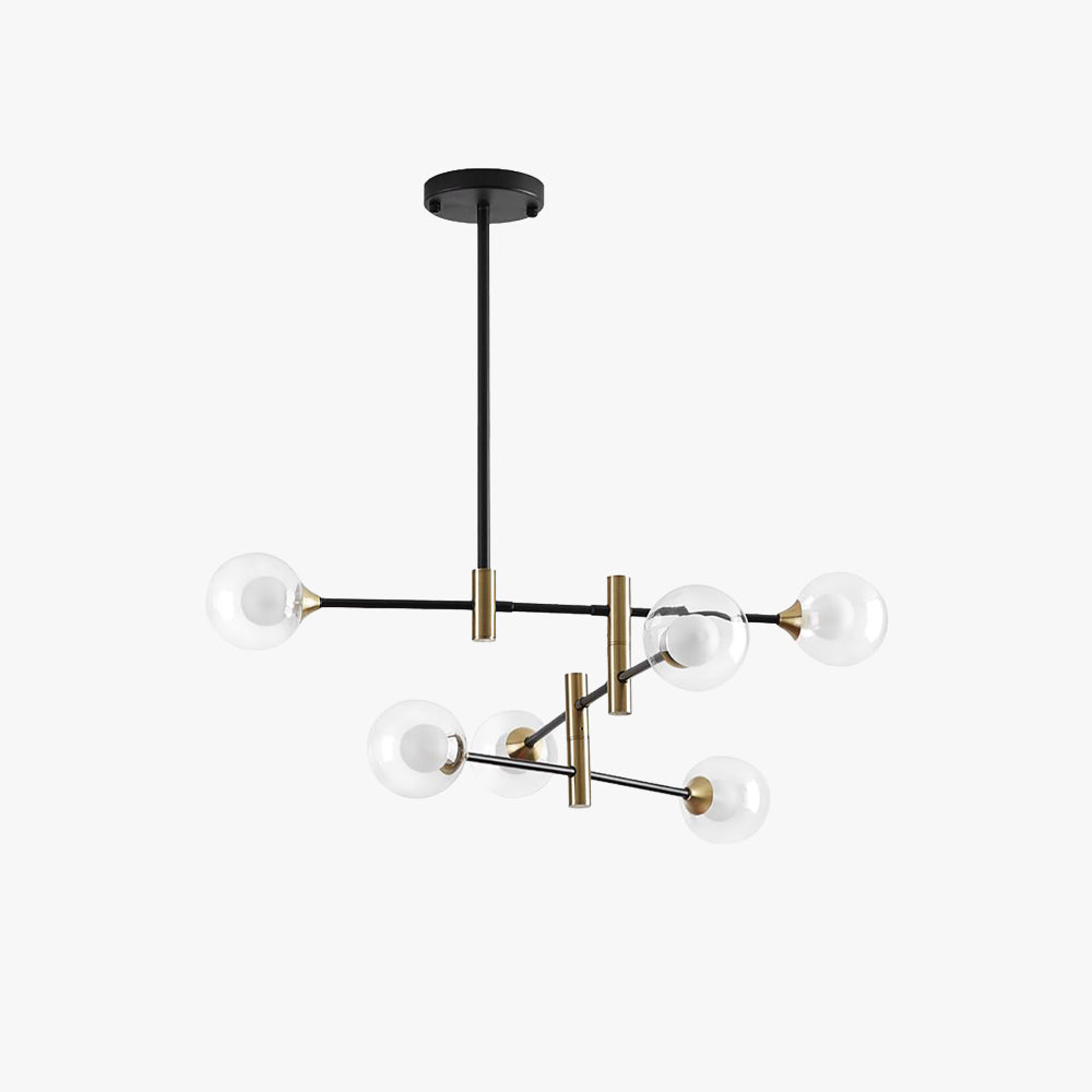 Nordic Spherical Chandelier Light with Elegant Glass Shades | Modern Design for Cozy Ambiance 1