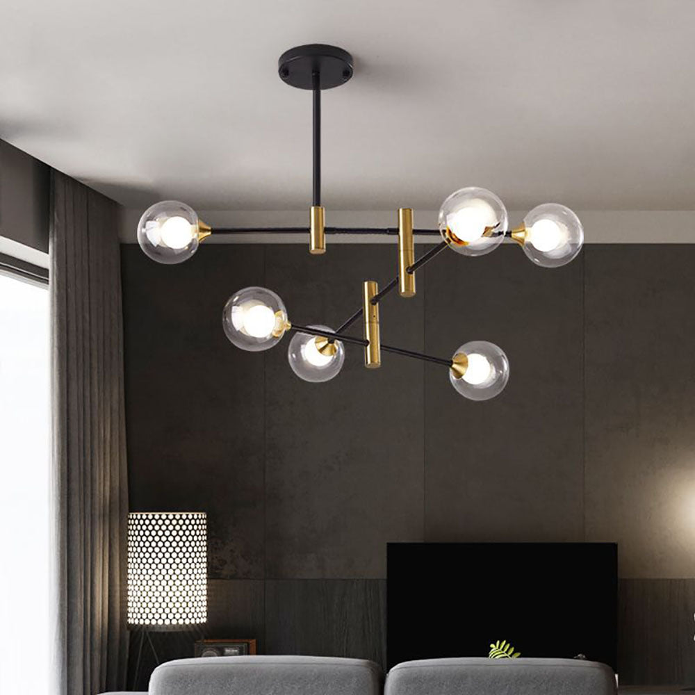 Nordic Spherical Chandelier Light with Elegant Glass Shades | Modern Design for Cozy Ambiance 3