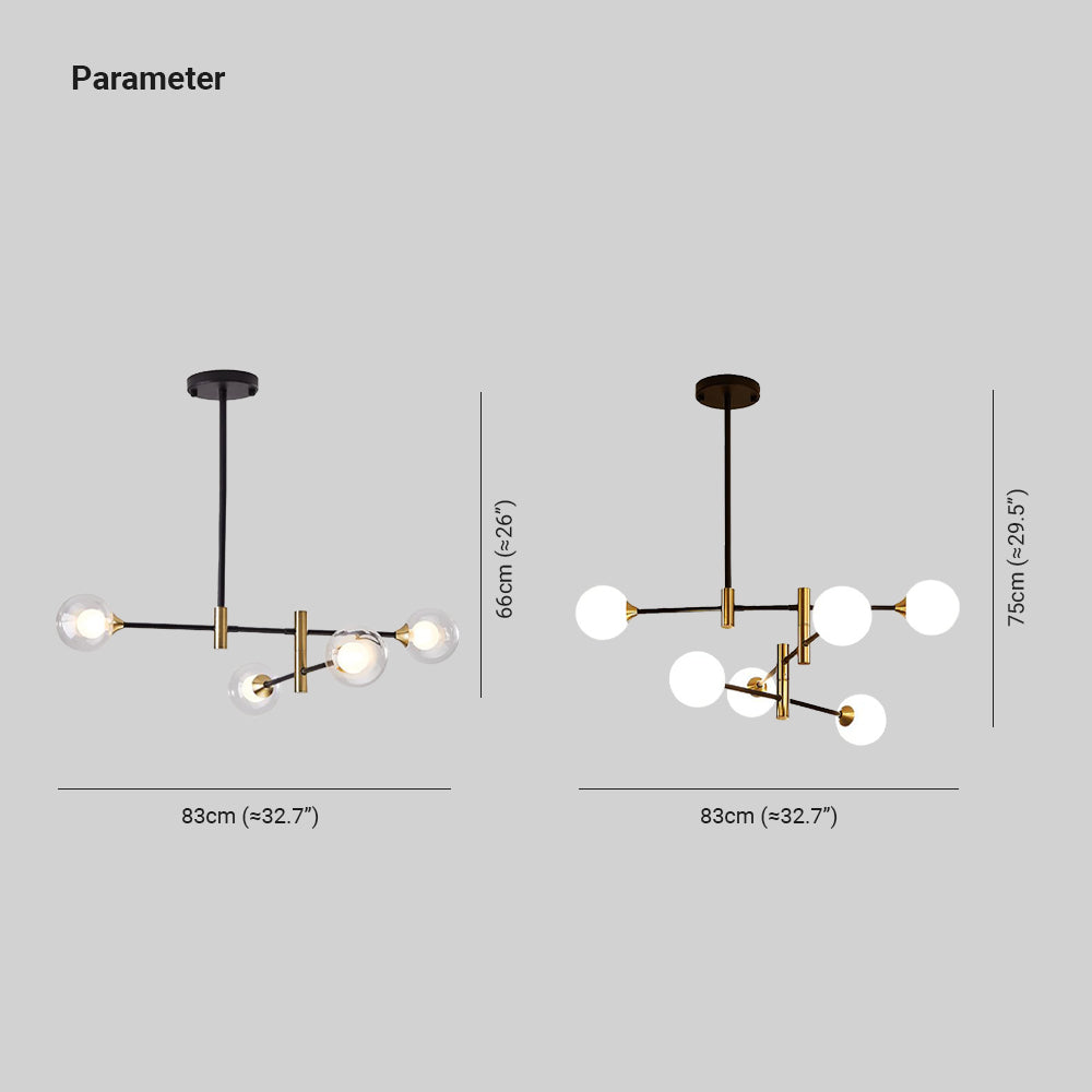 Nordic Spherical Chandelier Light with Elegant Glass Shades | Modern Design for Cozy Ambiance 6