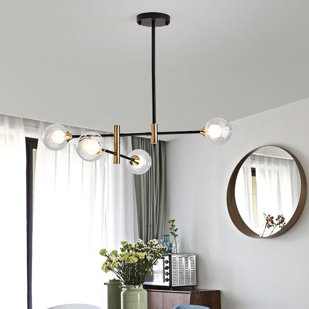 Nordic Spherical Chandelier Light with Elegant Glass Shades | Modern Design for Cozy Ambiance 8