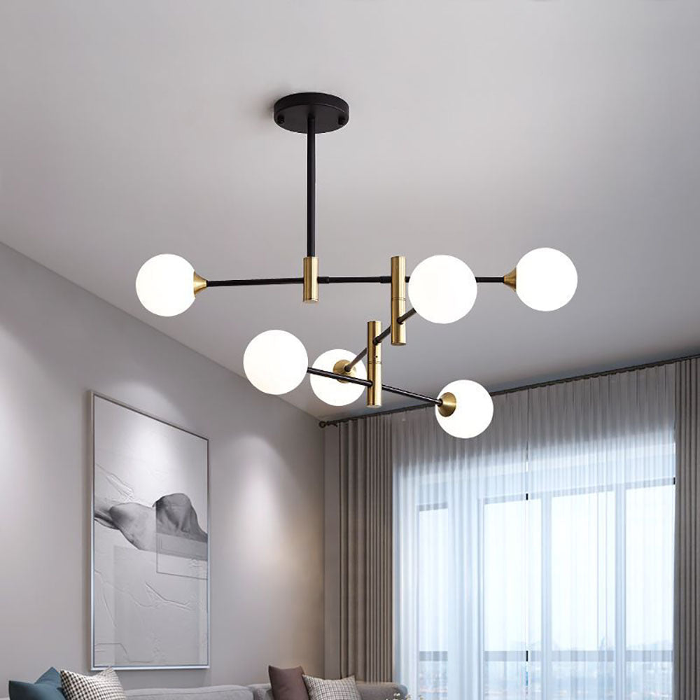 Nordic Spherical Chandelier Light with Elegant Glass Shades | Modern Design for Cozy Ambiance 9