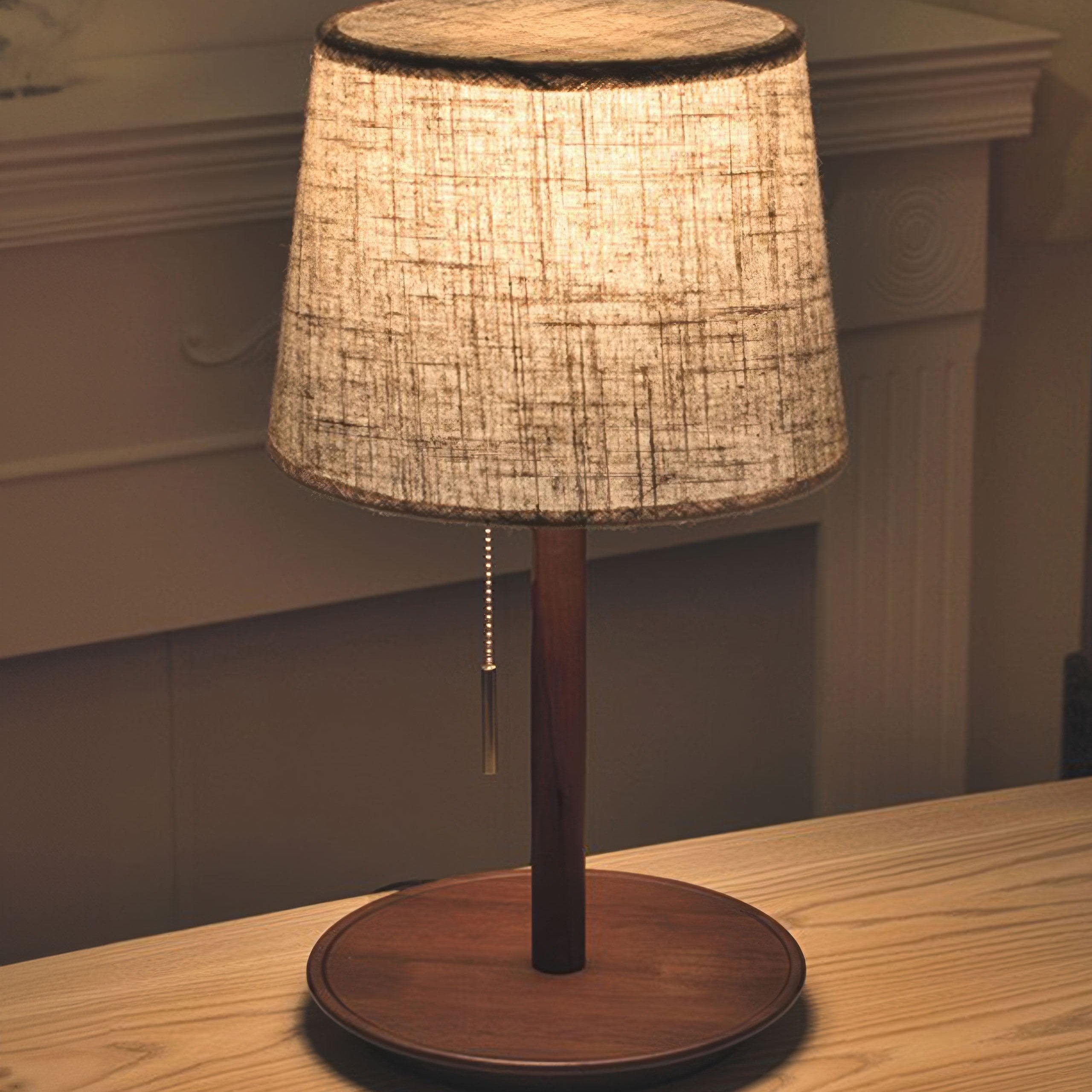Nordic Walnut Fabric Lamp | Warm/Tricolor