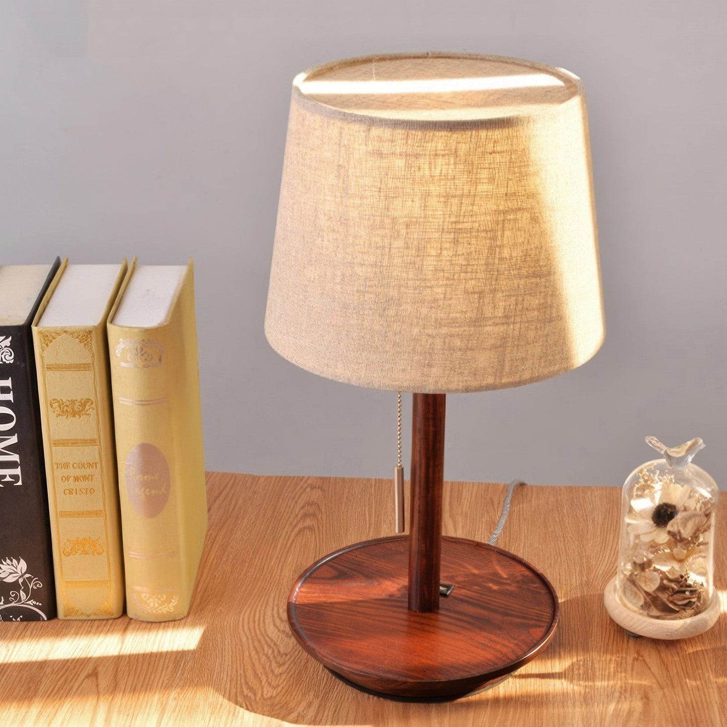 Nordic Walnut Floor Lamp with Elegant Fabric Shade & Soft LED Light for Cozy Ambiance 4