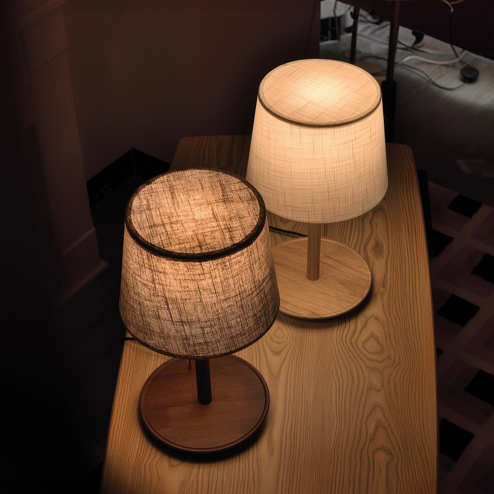 Nordic Walnut Floor Lamp with Elegant Fabric Shade & Soft LED Light for Cozy Ambiance 5