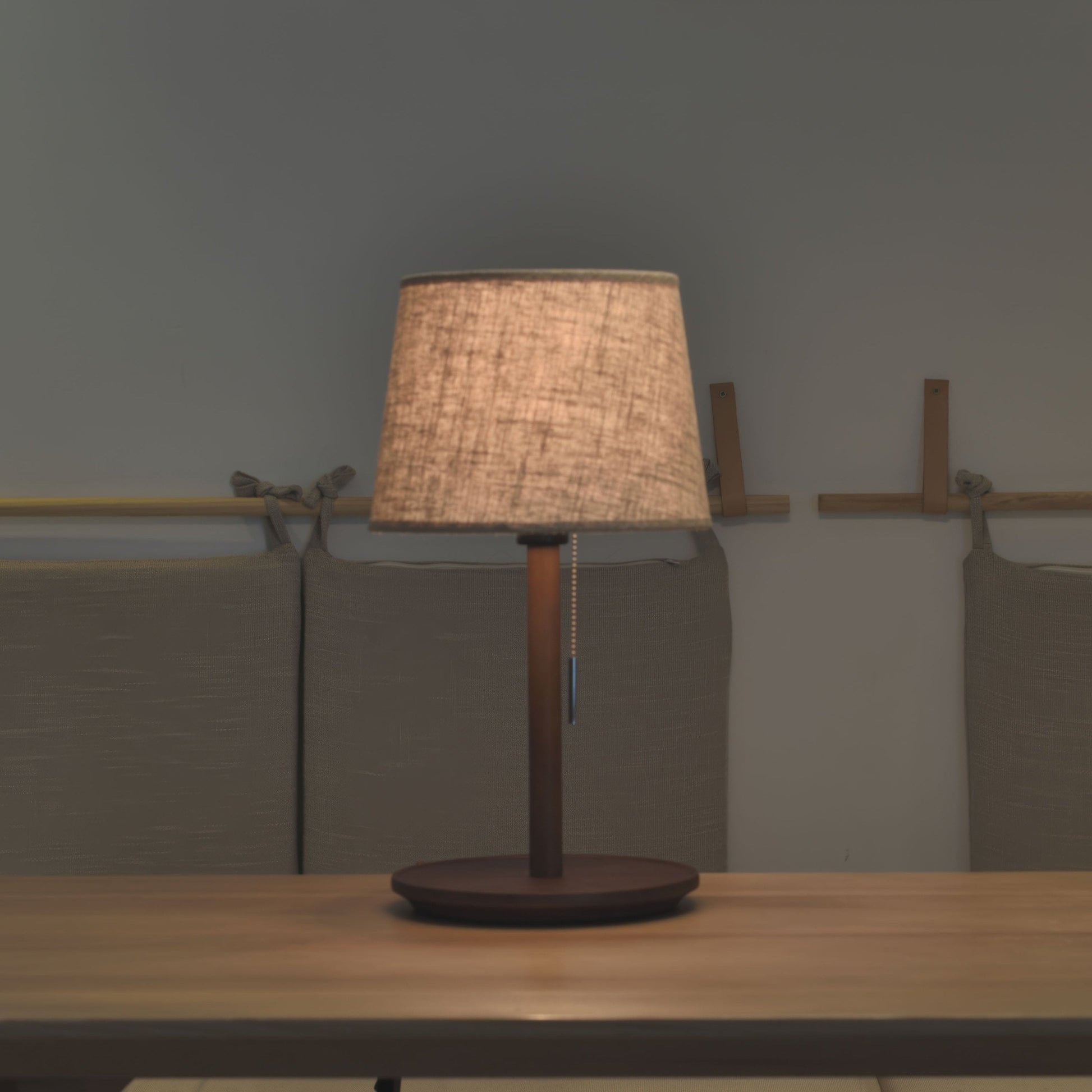 Nordic Walnut Floor Lamp with Elegant Fabric Shade & Soft LED Light for Cozy Ambiance 6