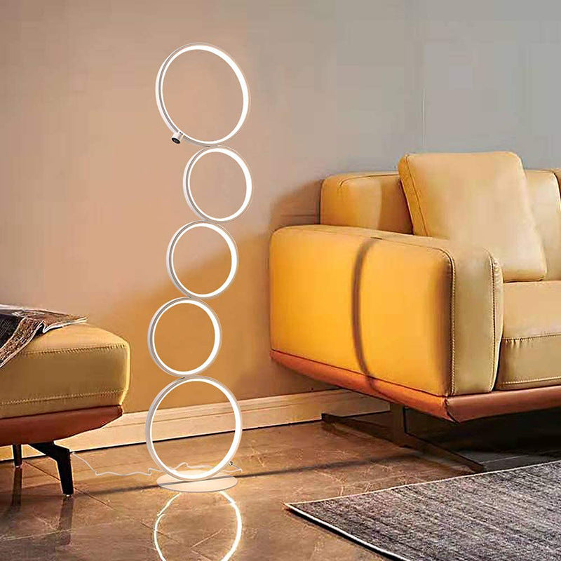 Modern ring floor lamp in living room