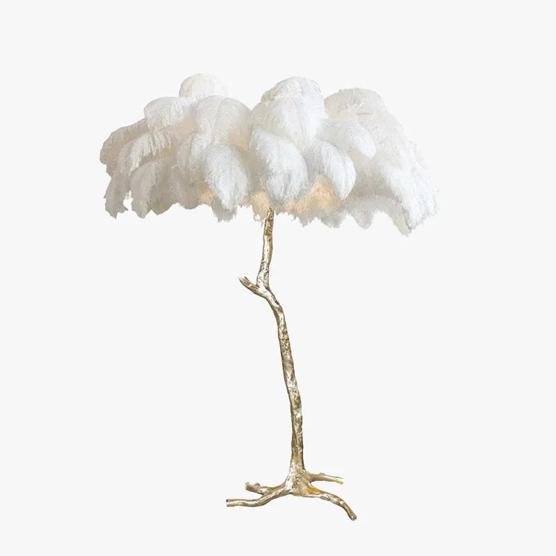 O'Moore | Nordic Luxury Floor/Table Lamp with Unique Ostrich Feather Shade | Elegant Lighting for Living Spaces 1