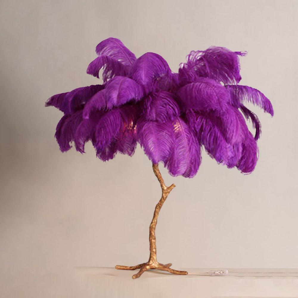 O'Moore | Nordic Luxury Floor/Table Lamp with Unique Ostrich Feather Shade | Elegant Lighting for Living Spaces 19