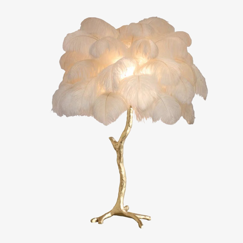 O'Moore | Nordic Luxury Floor/Table Lamp with Unique Ostrich Feather Shade | Elegant Lighting for Living Spaces 2