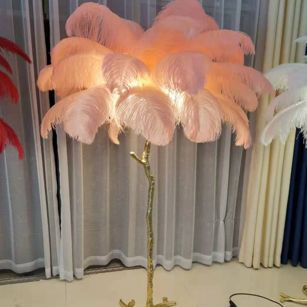 O'Moore | Nordic Luxury Floor/Table Lamp with Unique Ostrich Feather Shade | Elegant Lighting for Living Spaces 20