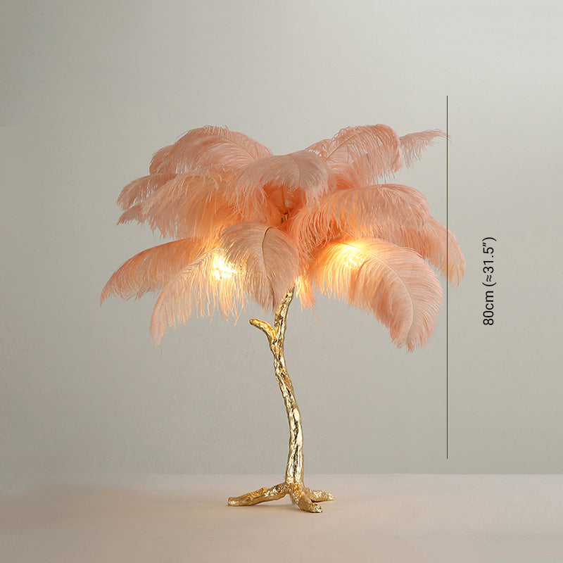 O'Moore | Nordic Luxury Floor/Table Lamp with Unique Ostrich Feather Shade | Elegant Lighting for Living Spaces 21