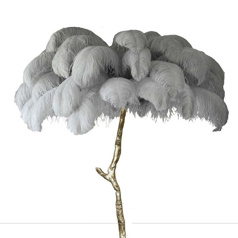 O'Moore | Nordic Luxury Floor/Table Lamp with Unique Ostrich Feather Shade | Elegant Lighting for Living Spaces 3