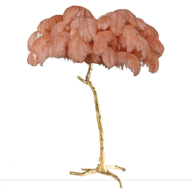 O'Moore | Nordic Luxury Floor/Table Lamp with Unique Ostrich Feather Shade | Elegant Lighting for Living Spaces 5