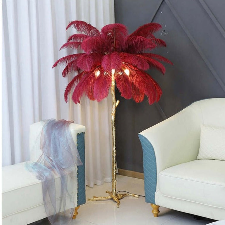 O'Moore | Nordic Luxury Floor/Table Lamp with Unique Ostrich Feather Shade | Elegant Lighting for Living Spaces 7