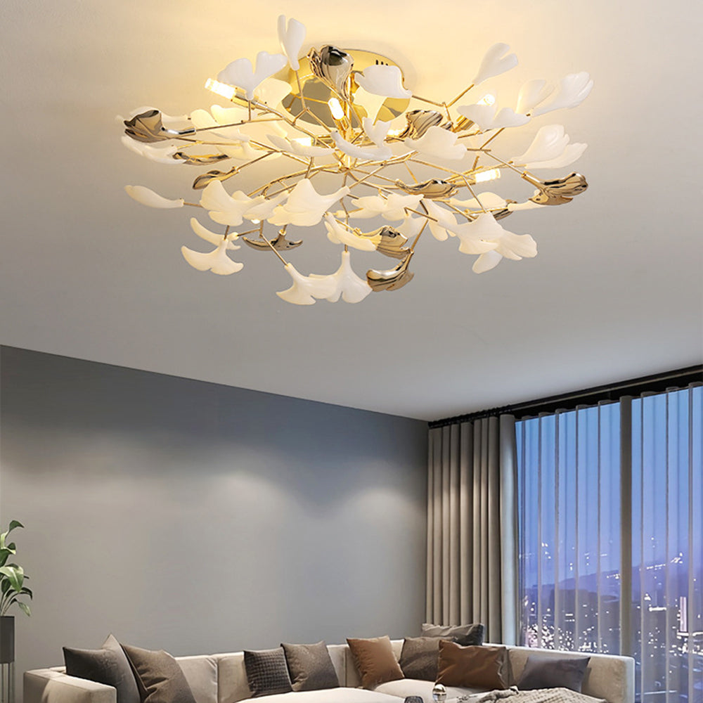 Olivia Collection | Flush Mount Ceiling Light with Luxurious Gold Finish | Elegant Illumination for Living Spaces 1