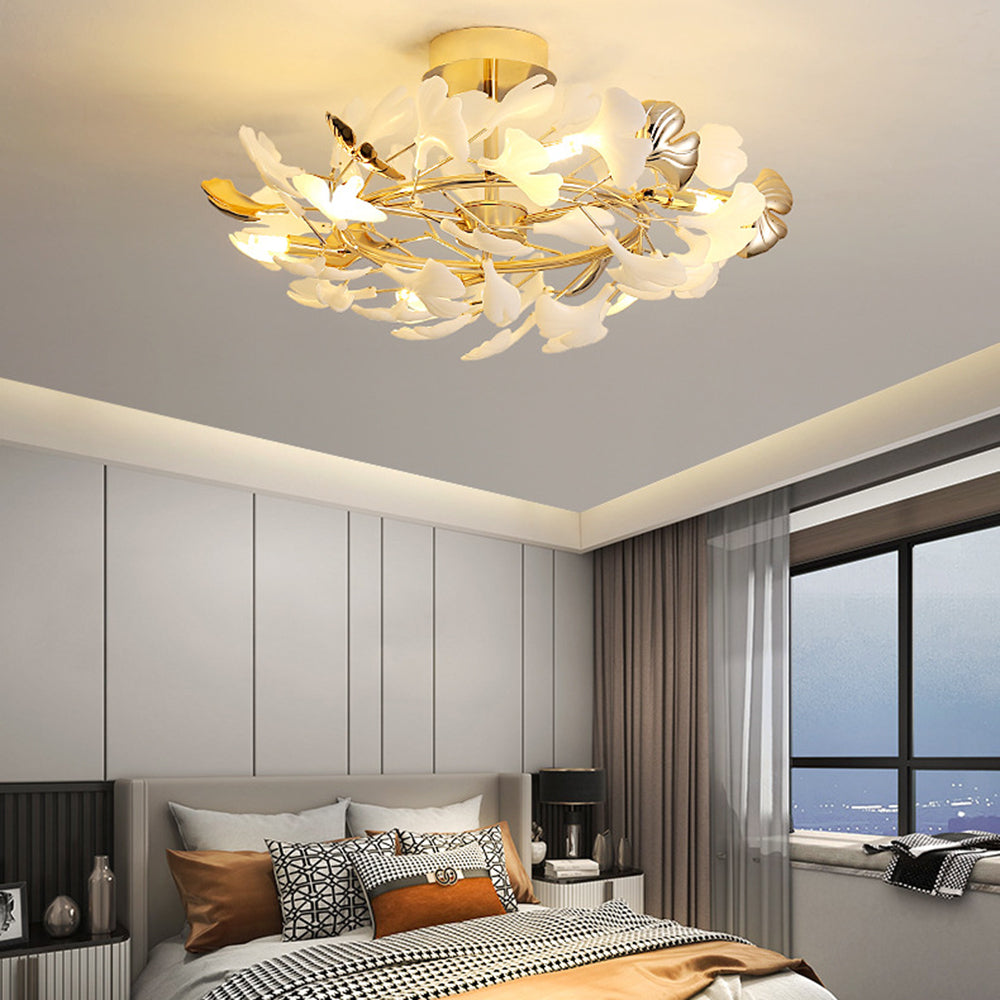 Olivia Collection | Flush Mount Ceiling Light with Luxurious Gold Finish | Elegant Illumination for Living Spaces 6