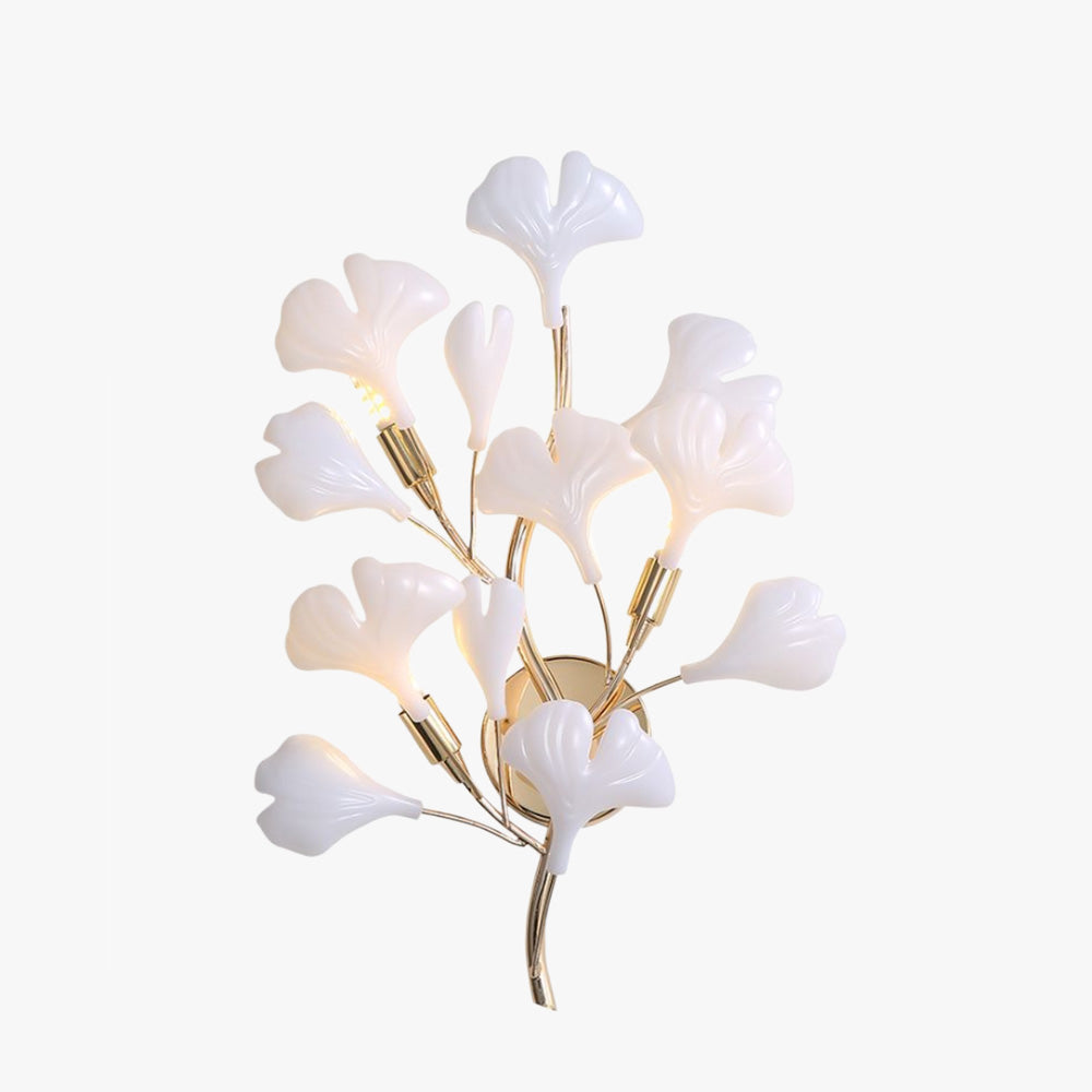 Olivia Collection | Wall Lamp with Elegant Floral Design | Ceramic & Metal for Cozy Indoor Ambiance 0