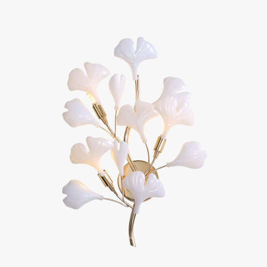 Olivia Collection | Wall Lamp with Elegant Floral Design | Ceramic & Metal for Cozy Indoor Ambiance 0