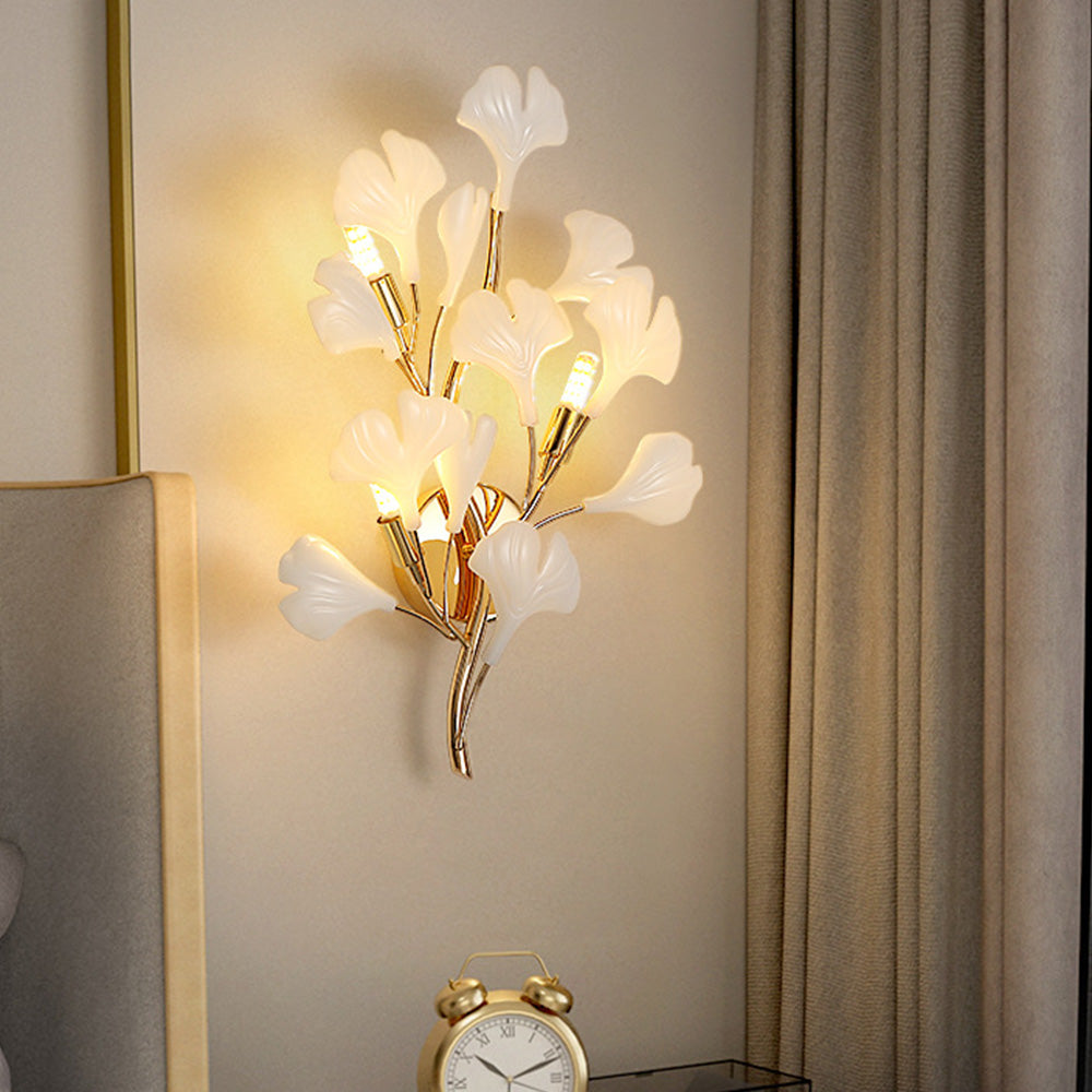 Olivia Collection | Wall Lamp with Elegant Floral Design | Ceramic & Metal for Cozy Indoor Ambiance 1