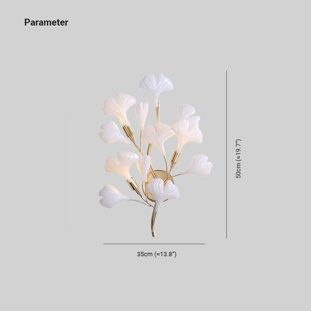 Olivia Collection | Wall Lamp with Elegant Floral Design | Ceramic & Metal for Cozy Indoor Ambiance 4