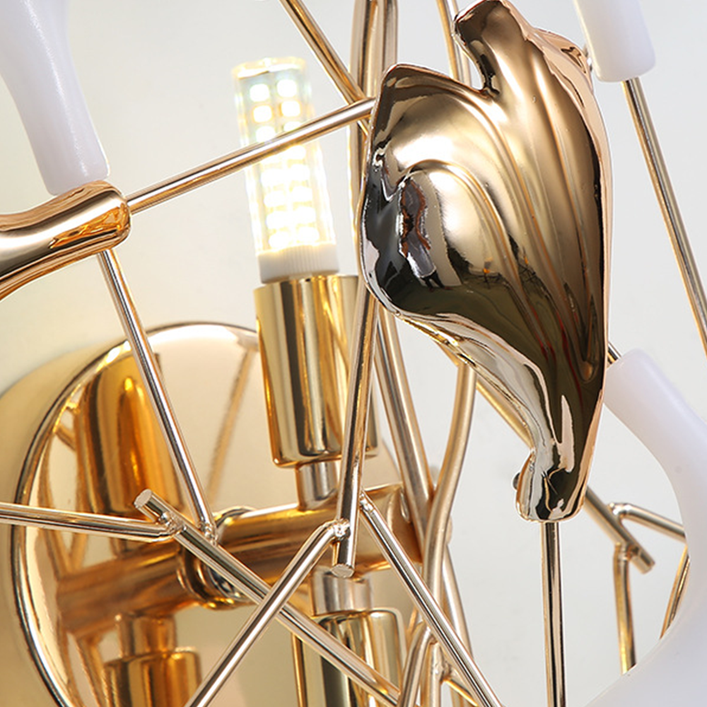 Olivia Collection | Wall Lamp with Elegant Floral Design | Ceramic & Metal for Cozy Indoor Ambiance 6