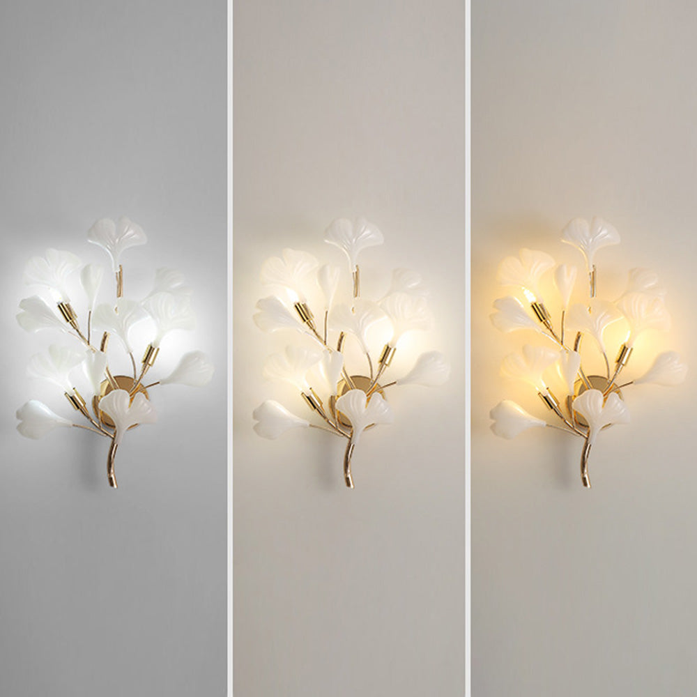 Olivia Collection | Wall Lamp with Elegant Floral Design | Ceramic & Metal for Cozy Indoor Ambiance 7
