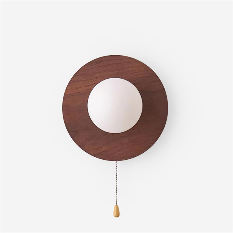 Olyne | Wooden Wall Lamp with Glass Shade - Dimmable Design for Indoor & Outdoor Use 1