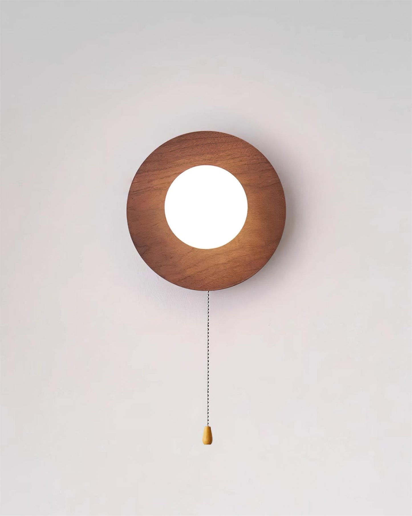 Olyne | Wooden Wall Lamp with Glass Shade - Dimmable Design for Indoor & Outdoor Use 2