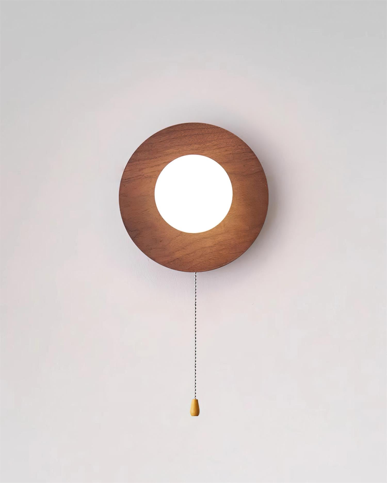 Olyne | Wooden Wall Lamp with Glass Shade - Dimmable Design for Indoor & Outdoor Use 2