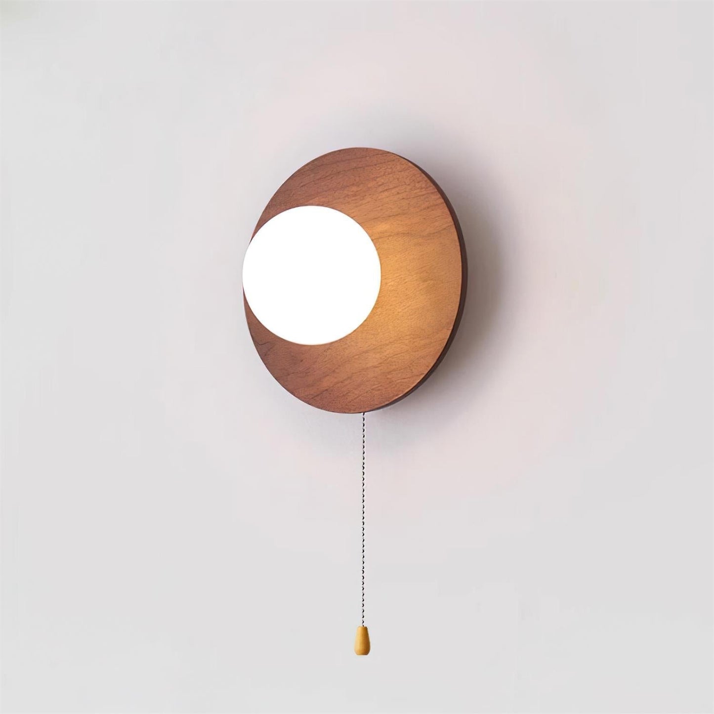 Olyne | Wooden Wall Lamp with Glass Shade - Dimmable Design for Indoor & Outdoor Use 3