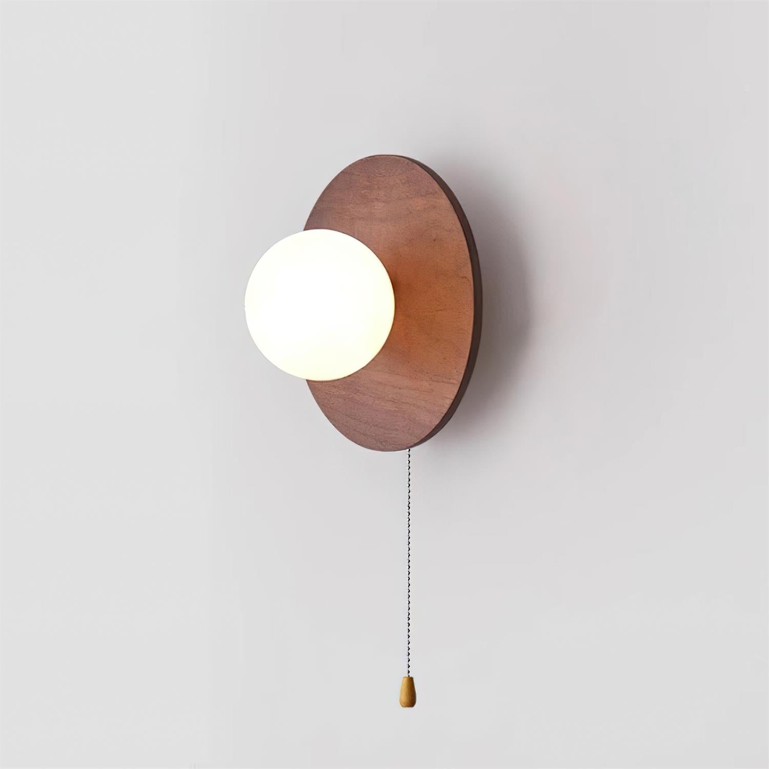Olyne | Wooden Wall Lamp with Glass Shade - Dimmable Design for Indoor & Outdoor Use 4
