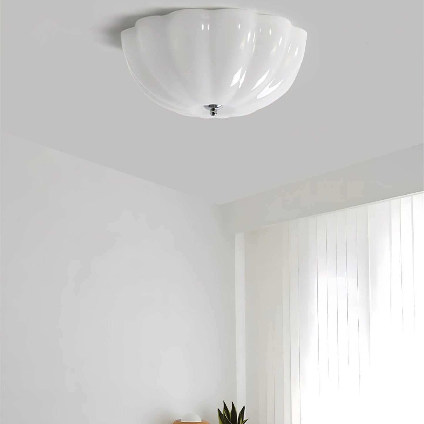 OpalShell | Elegant Modern Flush Mount Ceiling Light Fixture 4